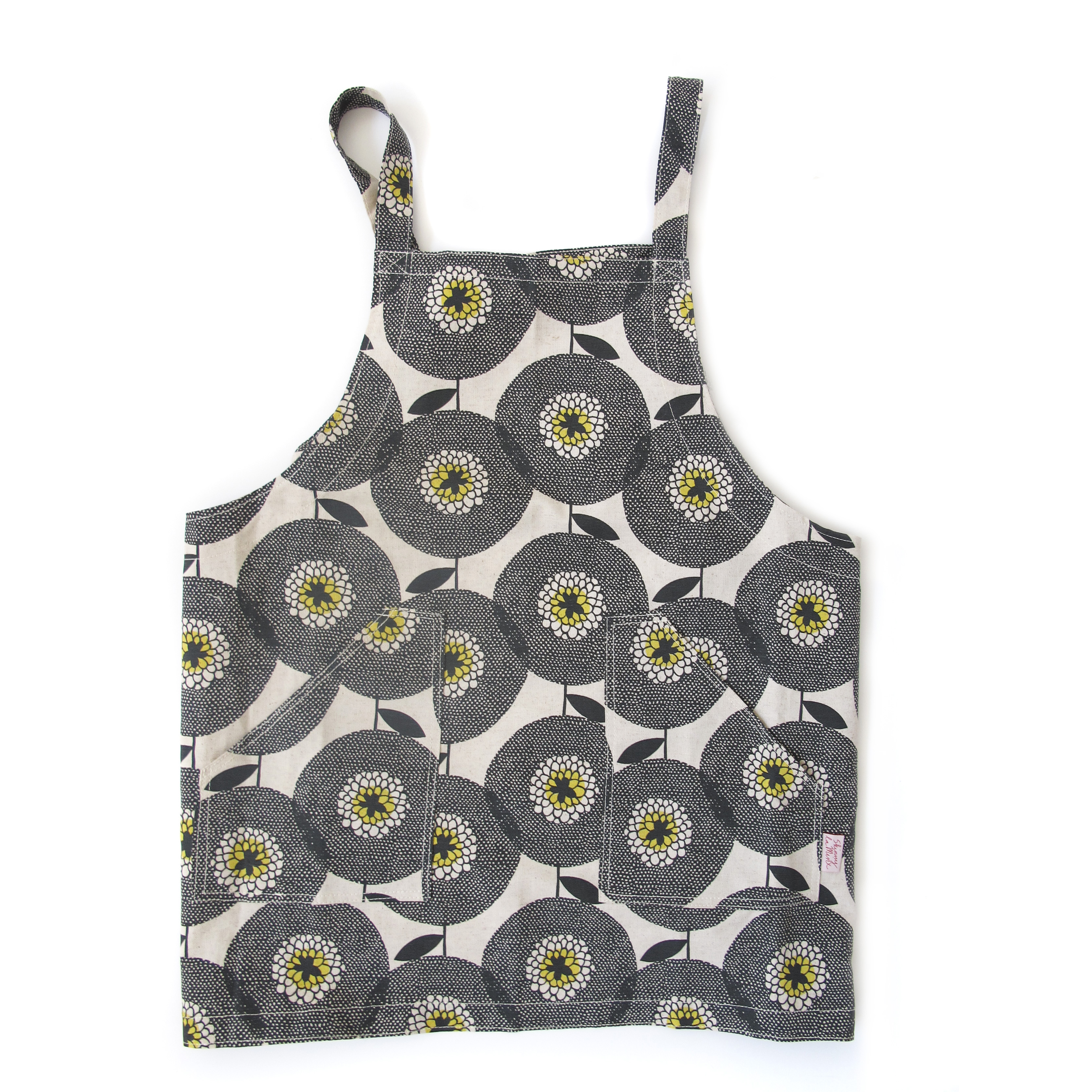 Pinny Apron Flower Fields Penny Black