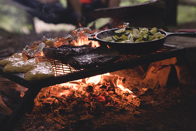 BBQは盛大に